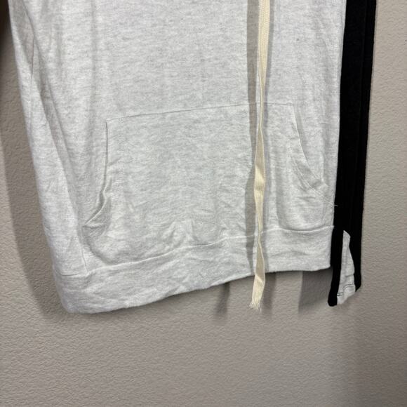 Maple Sage Womens Size Small Colorblock Hoodie Tunic White Black Long Sleeves - Picture 6 of 9